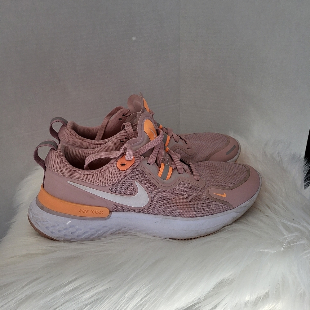 Nike Women's Pink and Orange Sneakers, Size - Picture 4 of 7